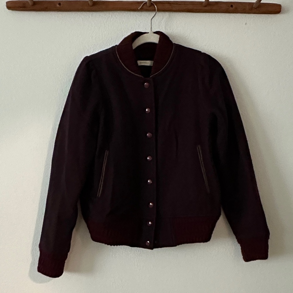Women's Maroon Varsity Jacket